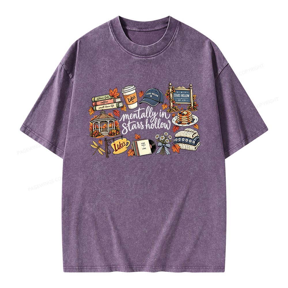 Pagewings Stars Hollow Unisex Washed T-shirt