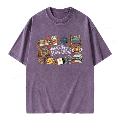 Pagewings Stars Hollow Unisex Washed T-shirt