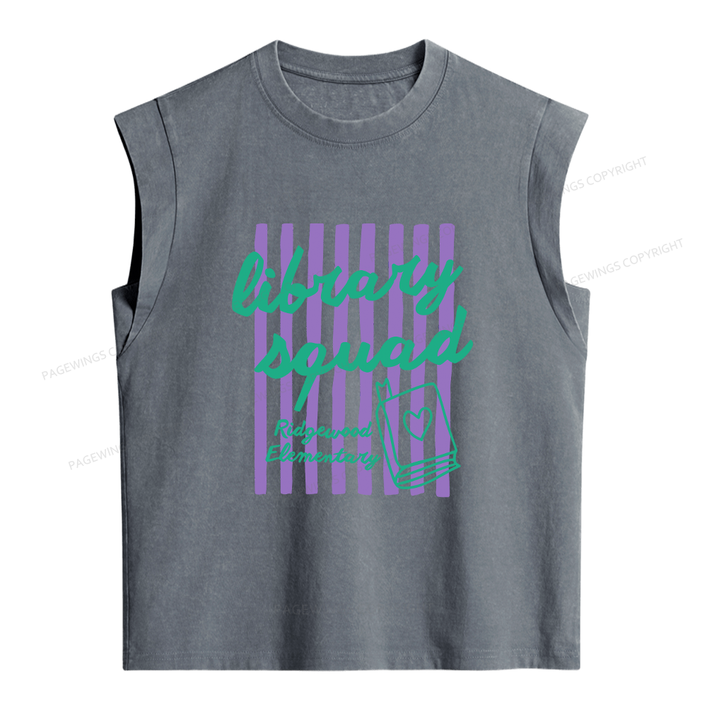 Pagewings Personalized Librarian Women's Washed Tank Top