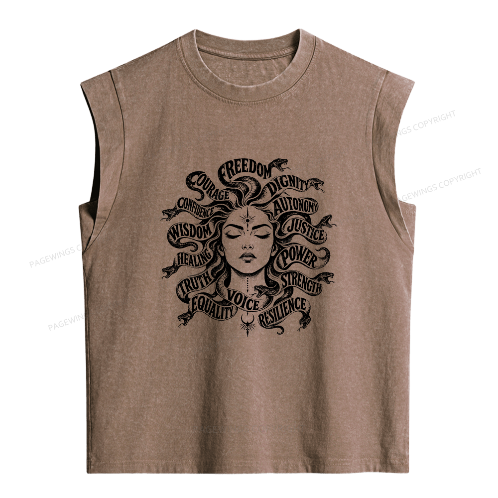 Pagewings Freedom Women's Washed Tank Top