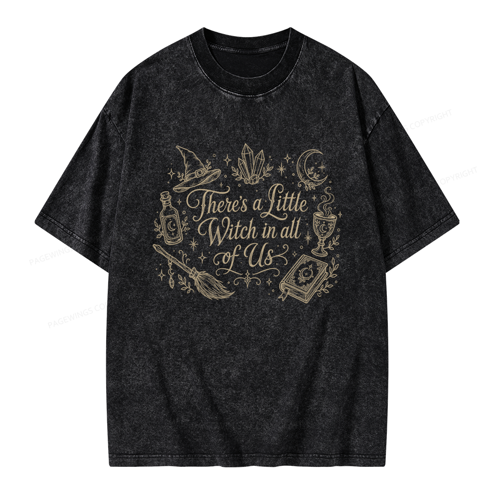 Pagewings Mystical Witchy Unisex Washed T-shirt