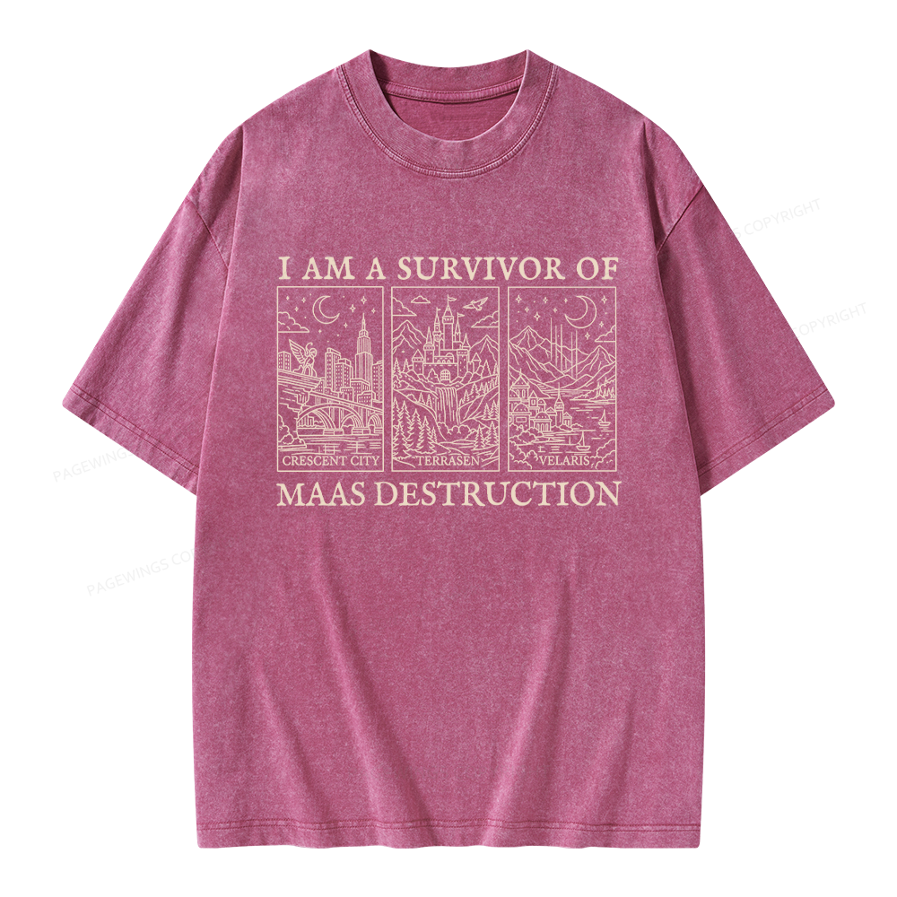 Pagewings Fantasy Bookish Unisex Washed T-shirt