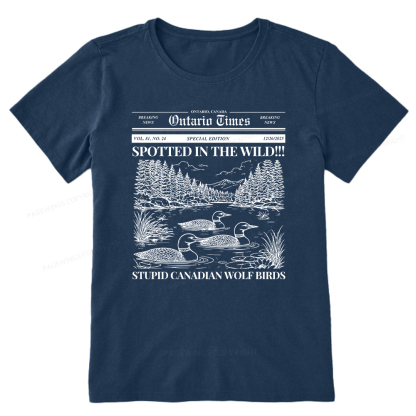 Pagewings Stupid Canadian Wolf Bird Unisex Classic T-shirt