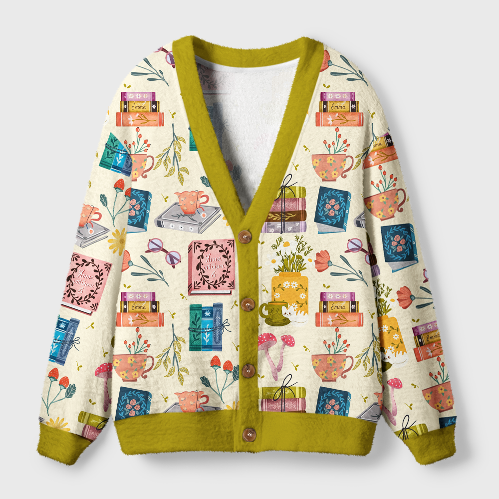 Pagewings Bookish Vibe Light Knit Unisex Cardigan Sweaters