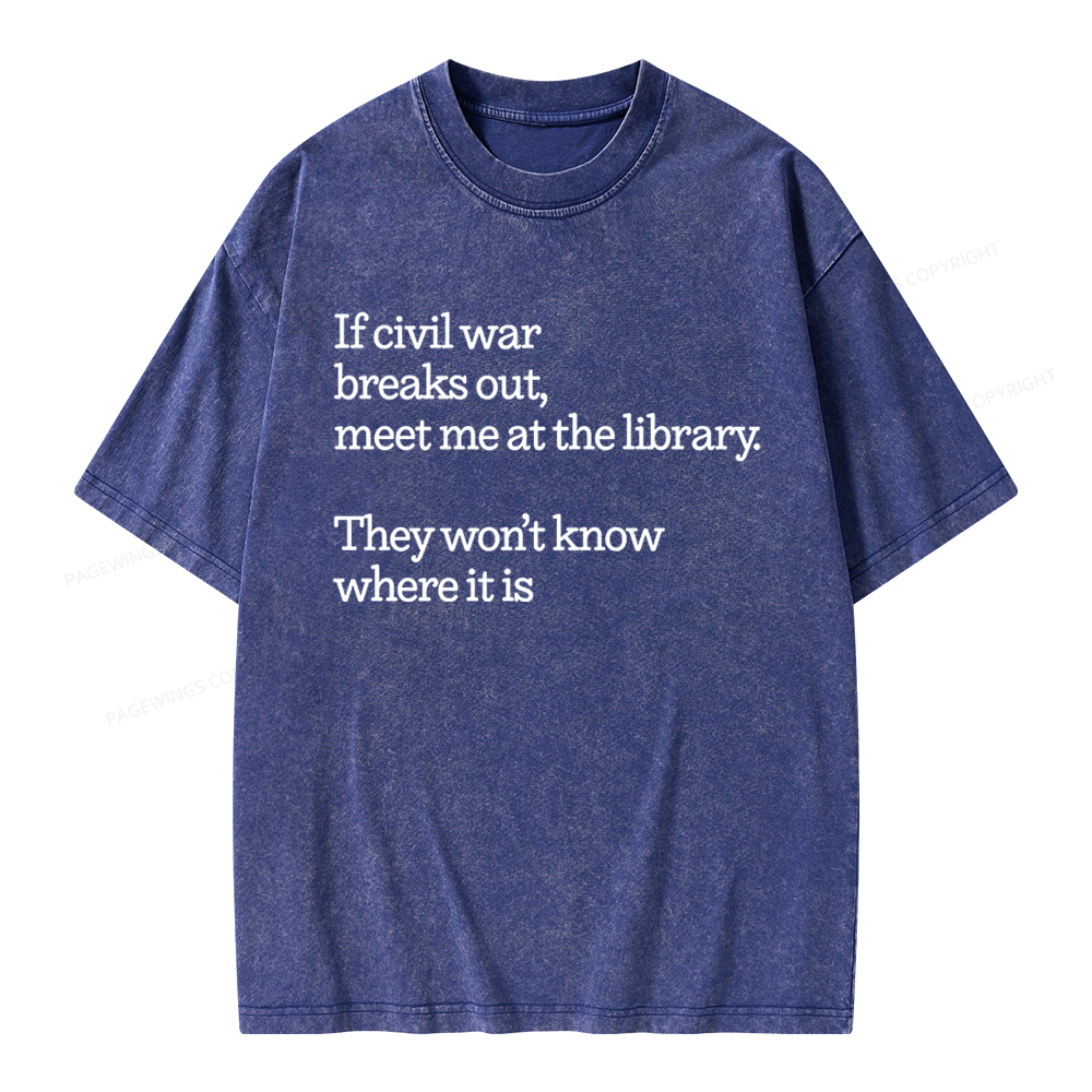 Pagewings Read Banned Books Unisex Washed T-shirt