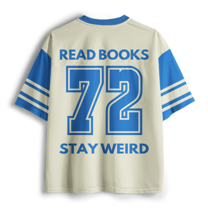 Pagewings Read Books Stay Weird Unisex Mesh Jersey