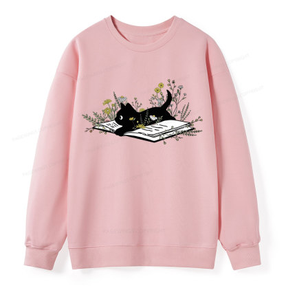 Pagewings Cute Book Cat  Unisex Classic Sweatshirt