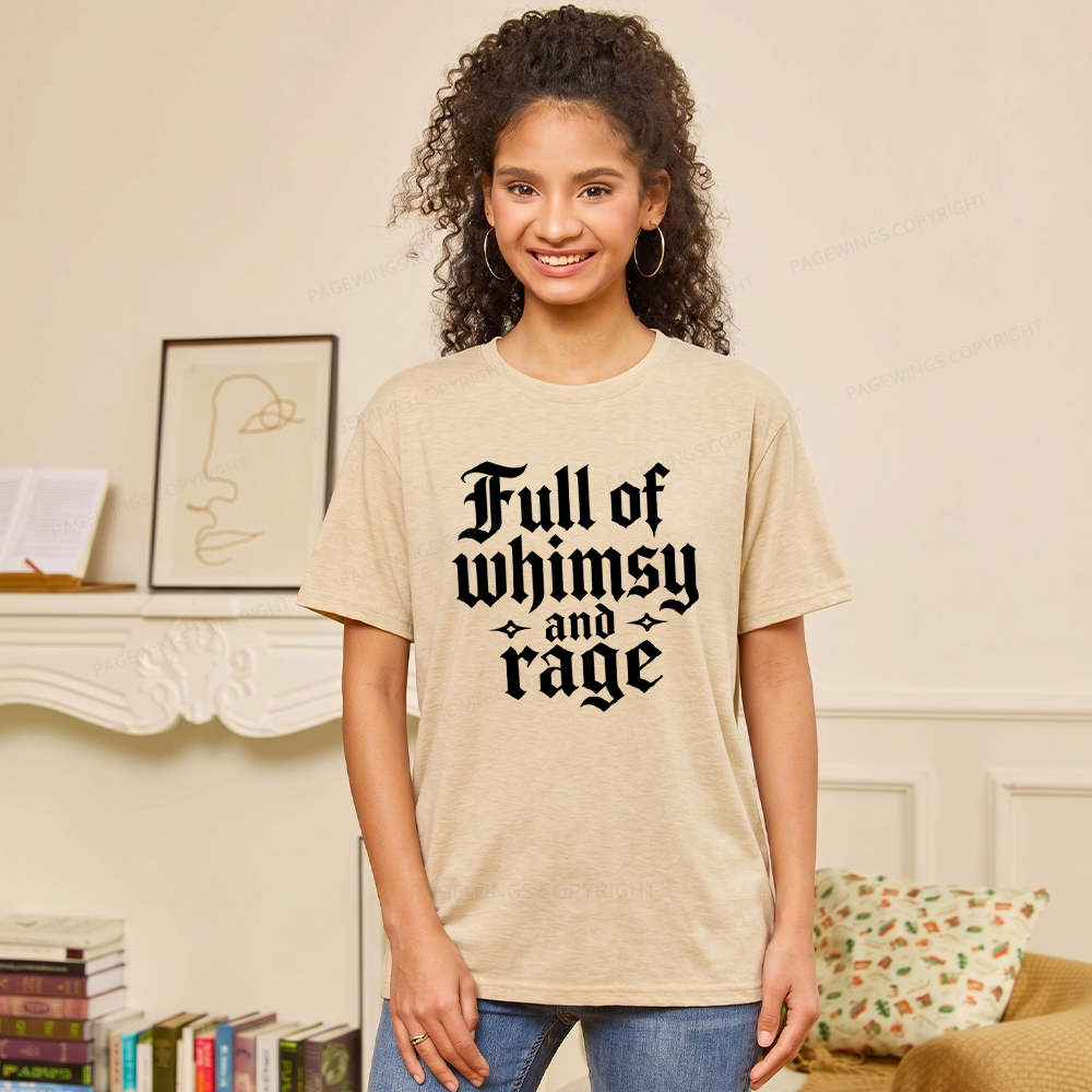 Pagewings Full of Whimsy and Rage Unisex Heather T-Shirt
