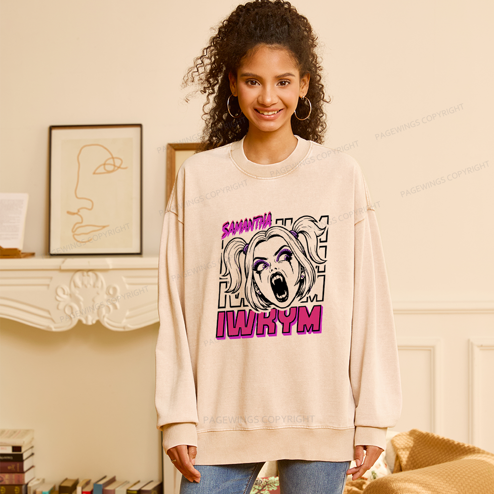 Pagewings Sci Fi Bookish Unisex Washed Sweatshirt