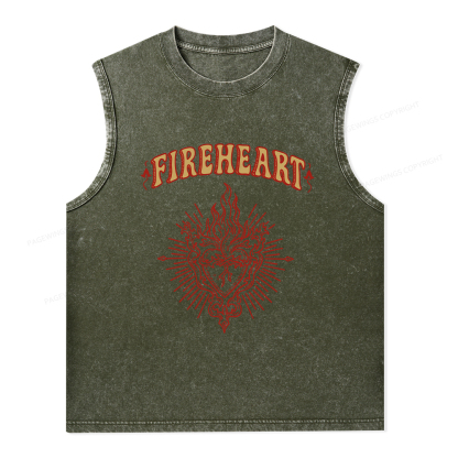 Pagewings Fireheart Unisex Washed Tank Top