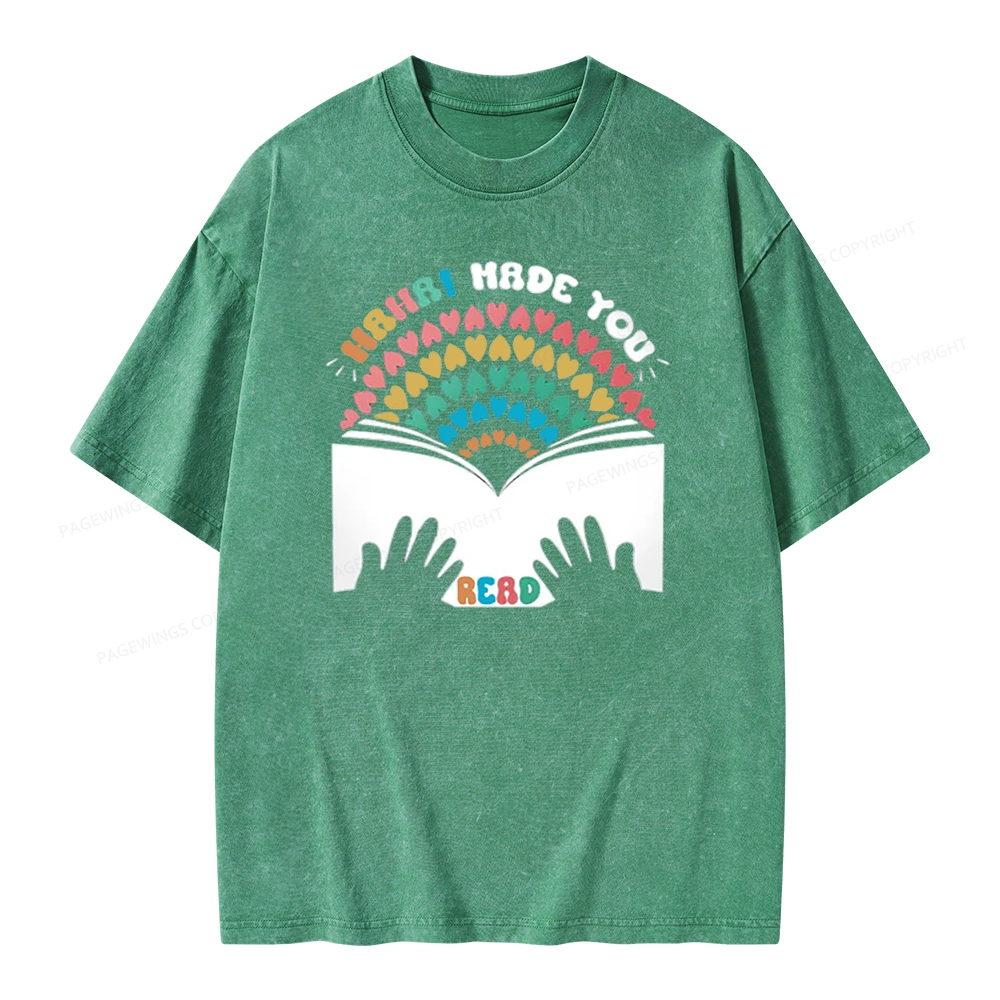 Pagewings Haha-Made You Read Unisex Washed T-shirt