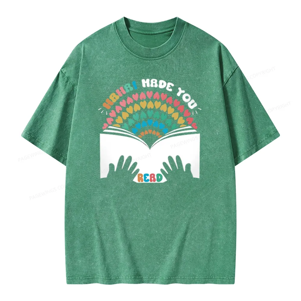 Pagewings Haha-Made You Read Unisex Washed T-shirt
