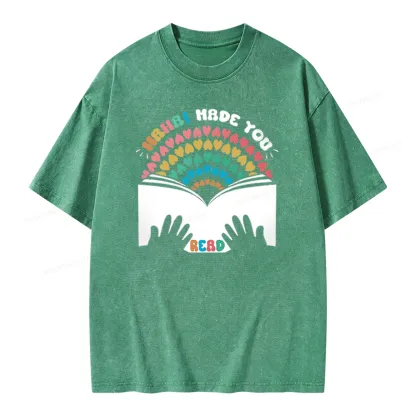 Pagewings Haha-Made You Read Unisex Washed T-shirt