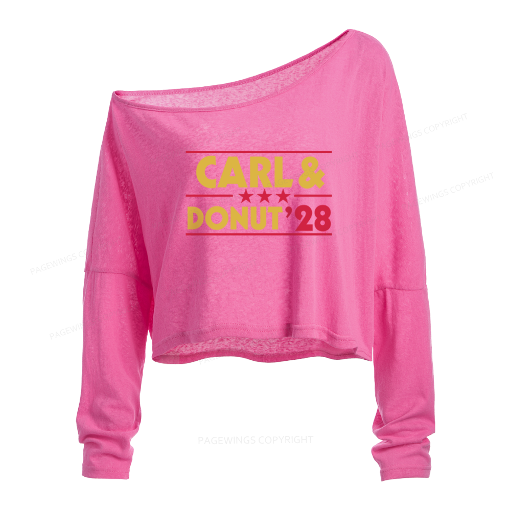 Pagewings Sci Fi Bookish Slouchy Long Sleeve Off Shoulder T-shirt