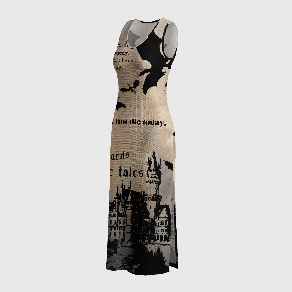 Pagewings I Will Not Die Today Crochet Maxi Dress