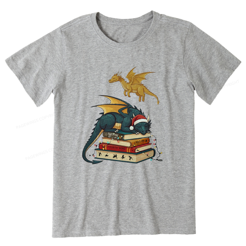 Pagewings Fourth Wing Dragons Christmas Unisex Classic T-shirt