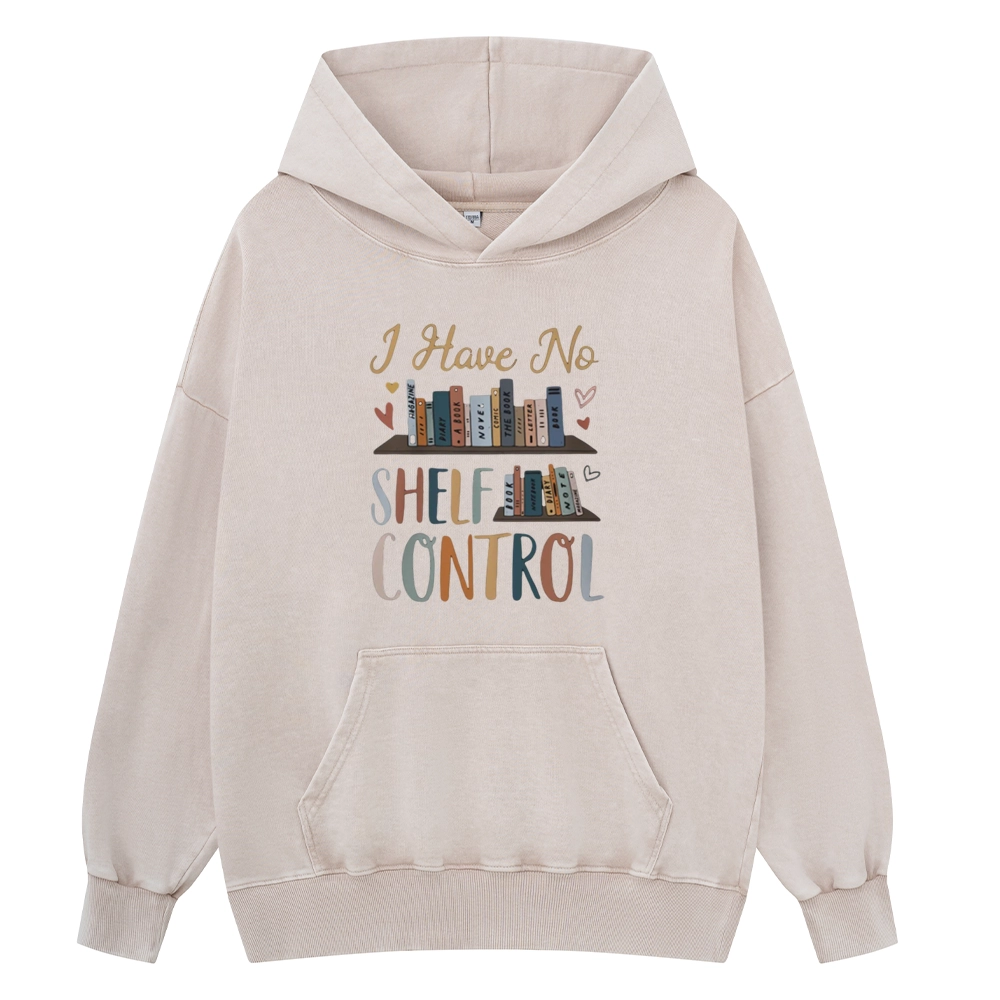 Pagewings  I Have No Shelf Control Unisex Washed Hoodie