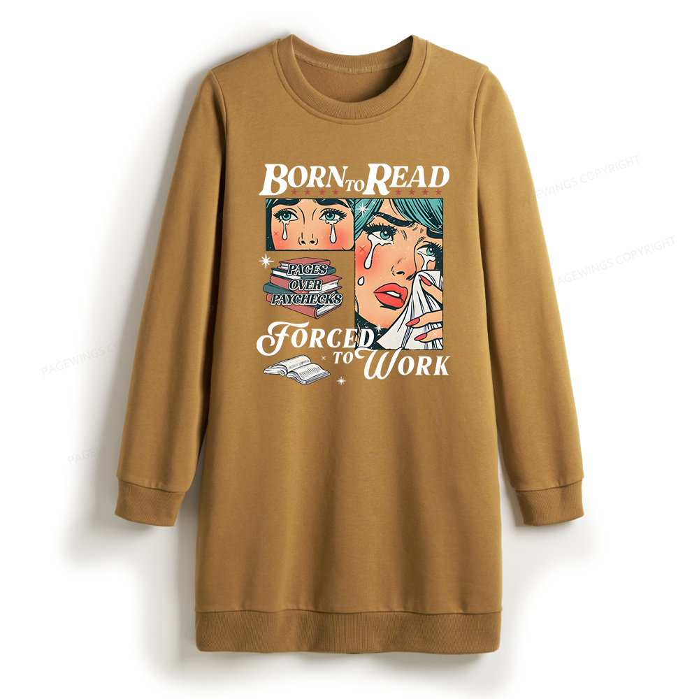 Pagewings Born To Read Bookish Sweatshirt Dress