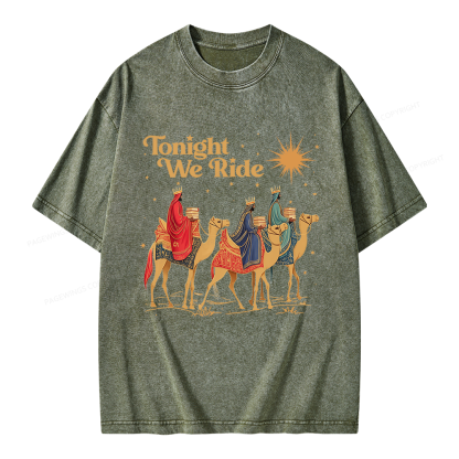 Pagewings Tonight We Ride Unisex Washed T-shirt