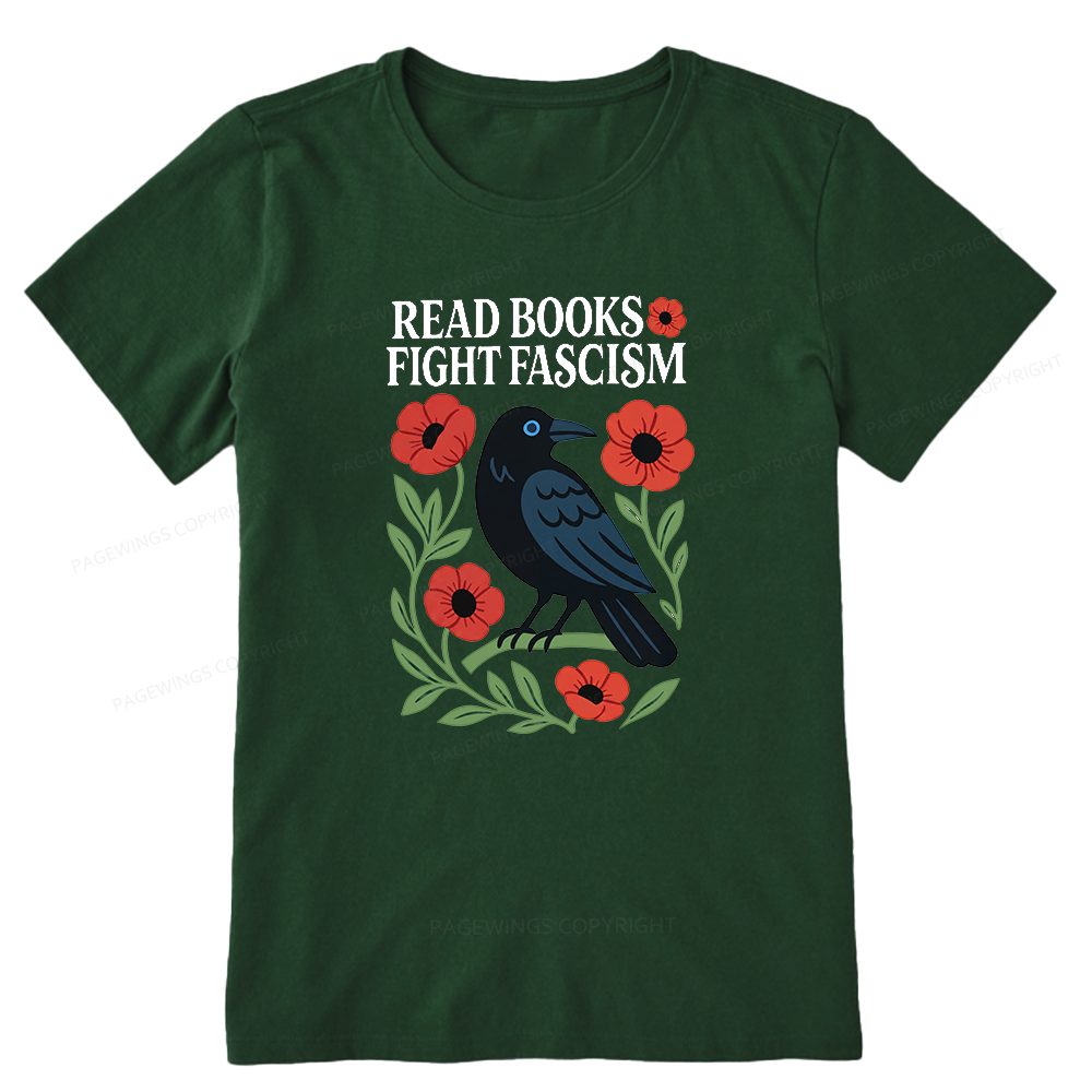 Pagewings Read Books Fight Fascism Unisex Classic T-shirt