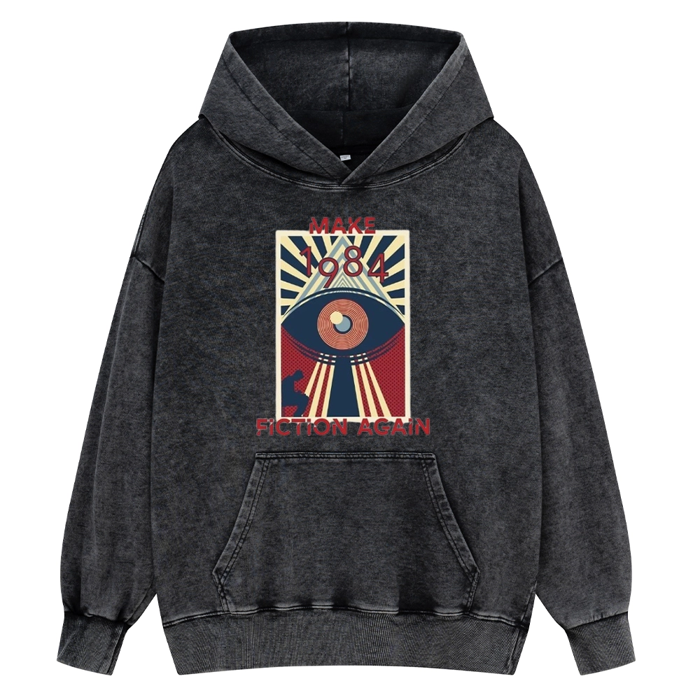Pagewings Nineteen Eighty-Four Unisex Washed Hoodie