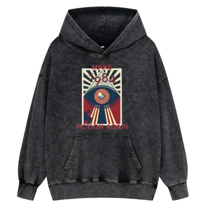 Pagewings Nineteen Eighty-Four Unisex Washed Hoodie
