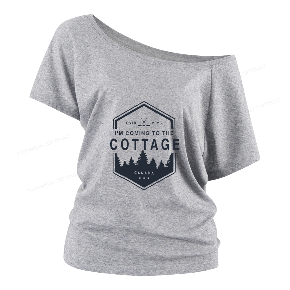 Pagewings Coming To The Cottage Women Off Shoulder T-shirts