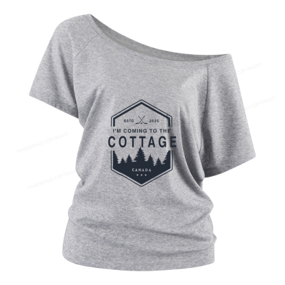 Pagewings Coming To The Cottage Women Off Shoulder T-shirts