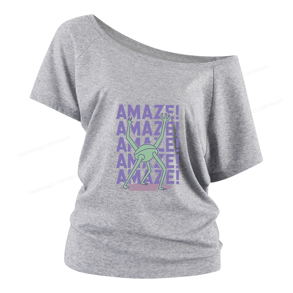 Pagewings Rocky Amaze Women Off Shoulder T-shirts