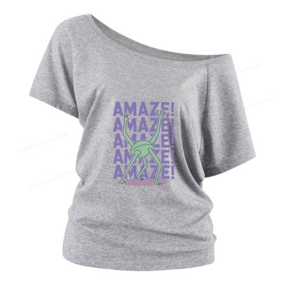 Pagewings Rocky Amaze Women Off Shoulder T-shirts