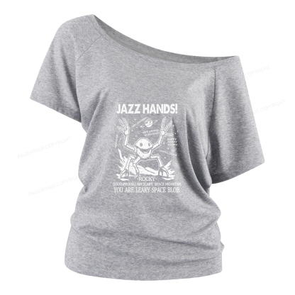 Pagewings You Sleep I Watch Women Off Shoulder T-shirts