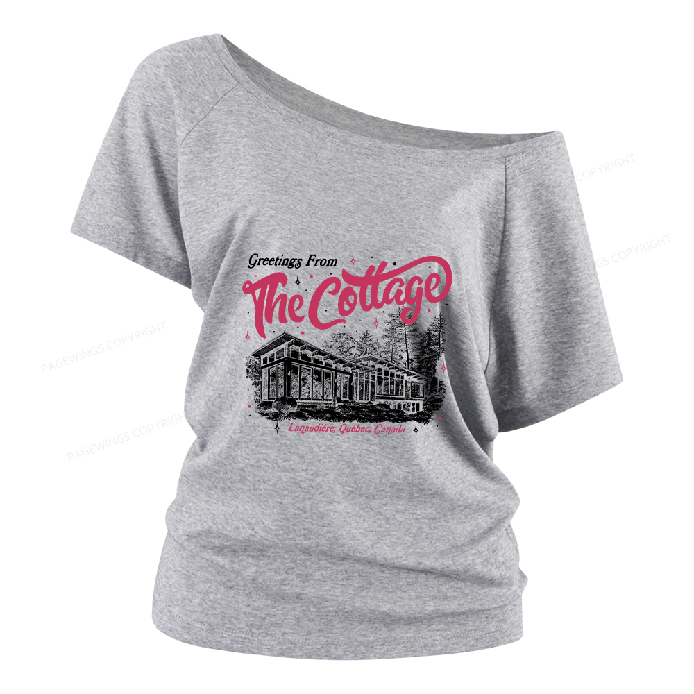 Pagewings Coming To The Cottage Women Off Shoulder T-shirts