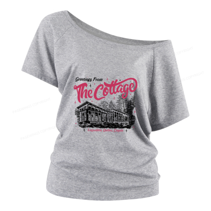 Pagewings Coming To The Cottage Women Off Shoulder T-shirts
