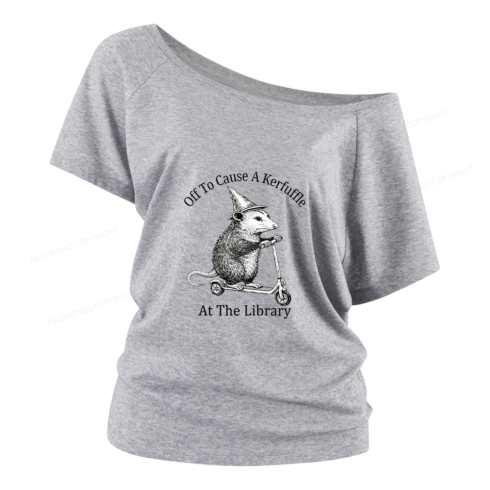 Pagewings Off To Cause A Kerfuffle Women Off Shoulder T-shirts