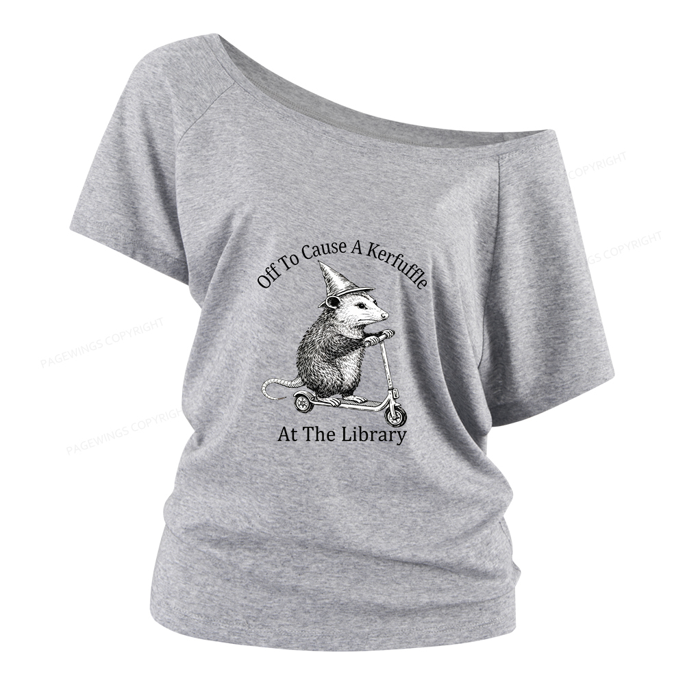 Pagewings Off To Cause A Kerfuffle Women Off Shoulder T-shirts