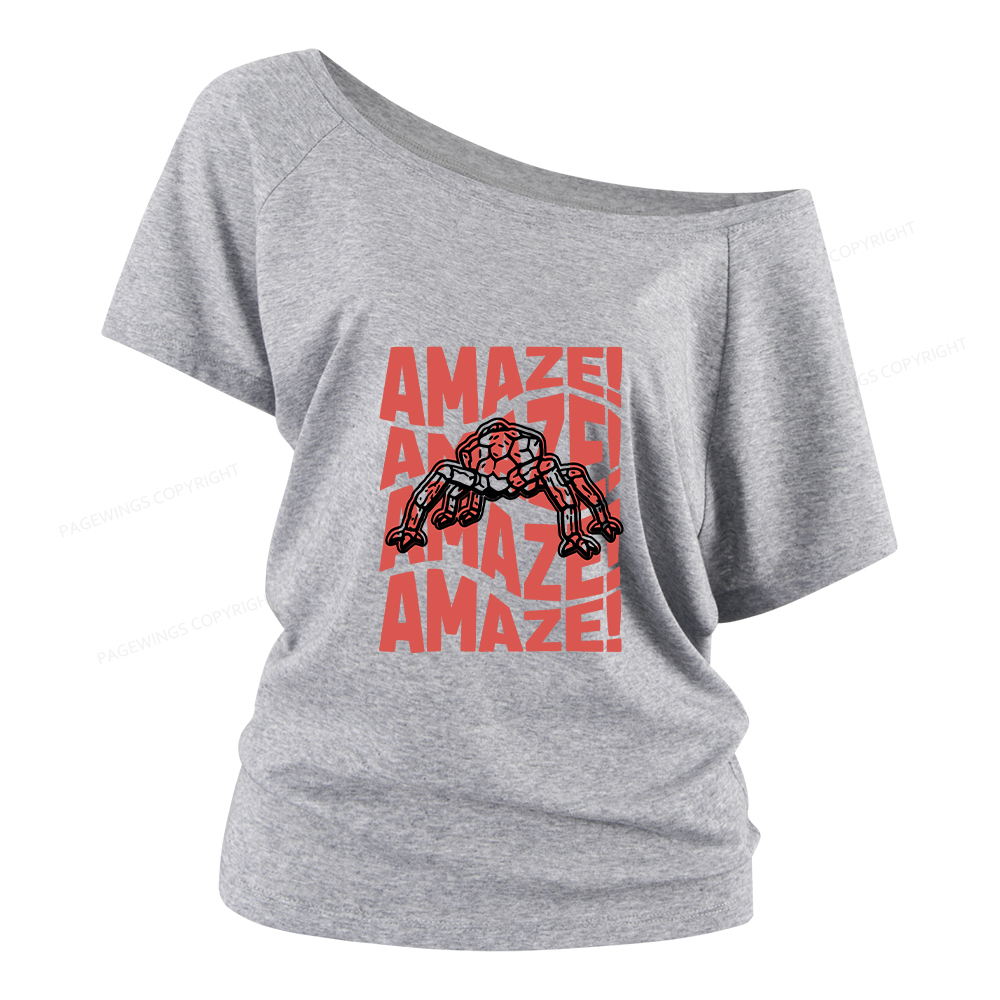 Pagewings Amaze Space Women Off Shoulder T-shirts