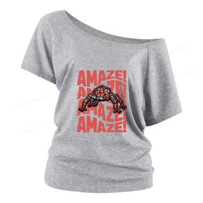 Pagewings Amaze Space Women Off Shoulder T-shirts