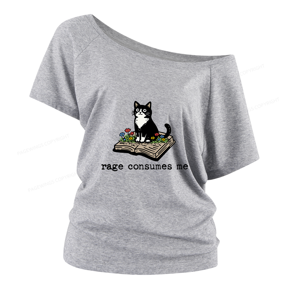 Pagewings Rage Consumes Me Women Off Shoulder T-shirts