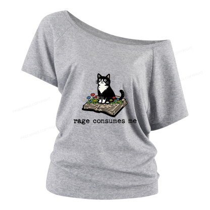 Pagewings Rage Consumes Me Women Off Shoulder T-shirts
