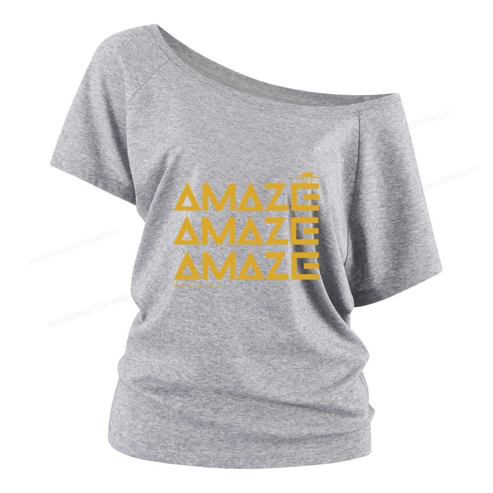 Pagewings Amaze Women Off Shoulder T-shirts