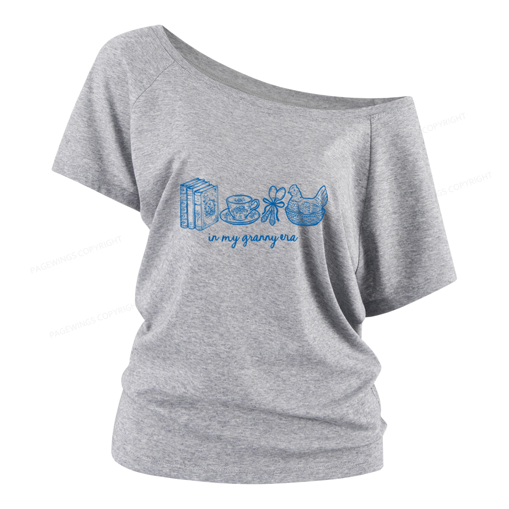 Pagewings In My Granny Era Women Off Shoulder T-shirts