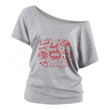 Pagewings Hot Girls Read Women Off Shoulder T-shirts