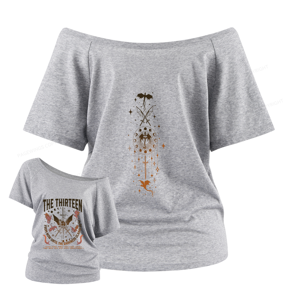 Pagewings The Darkness Claims Us Women Off Shoulder T-shirts