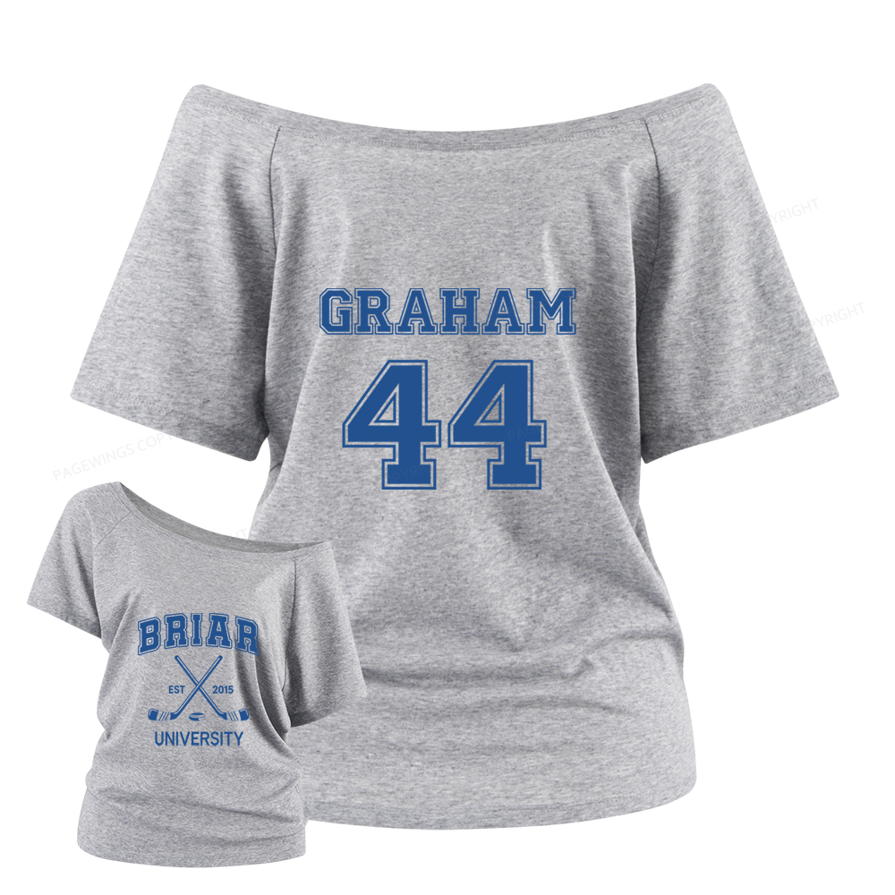 Pagewings Hockey Romance Women Off Shoulder T-shirts