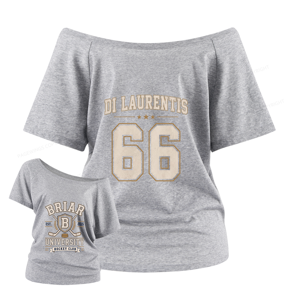 Pagewings Hockey Romance Women Off Shoulder T-shirts