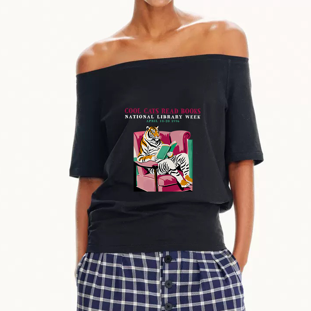 Pagewings Library Week Poster 1996 Off Shoulder Top