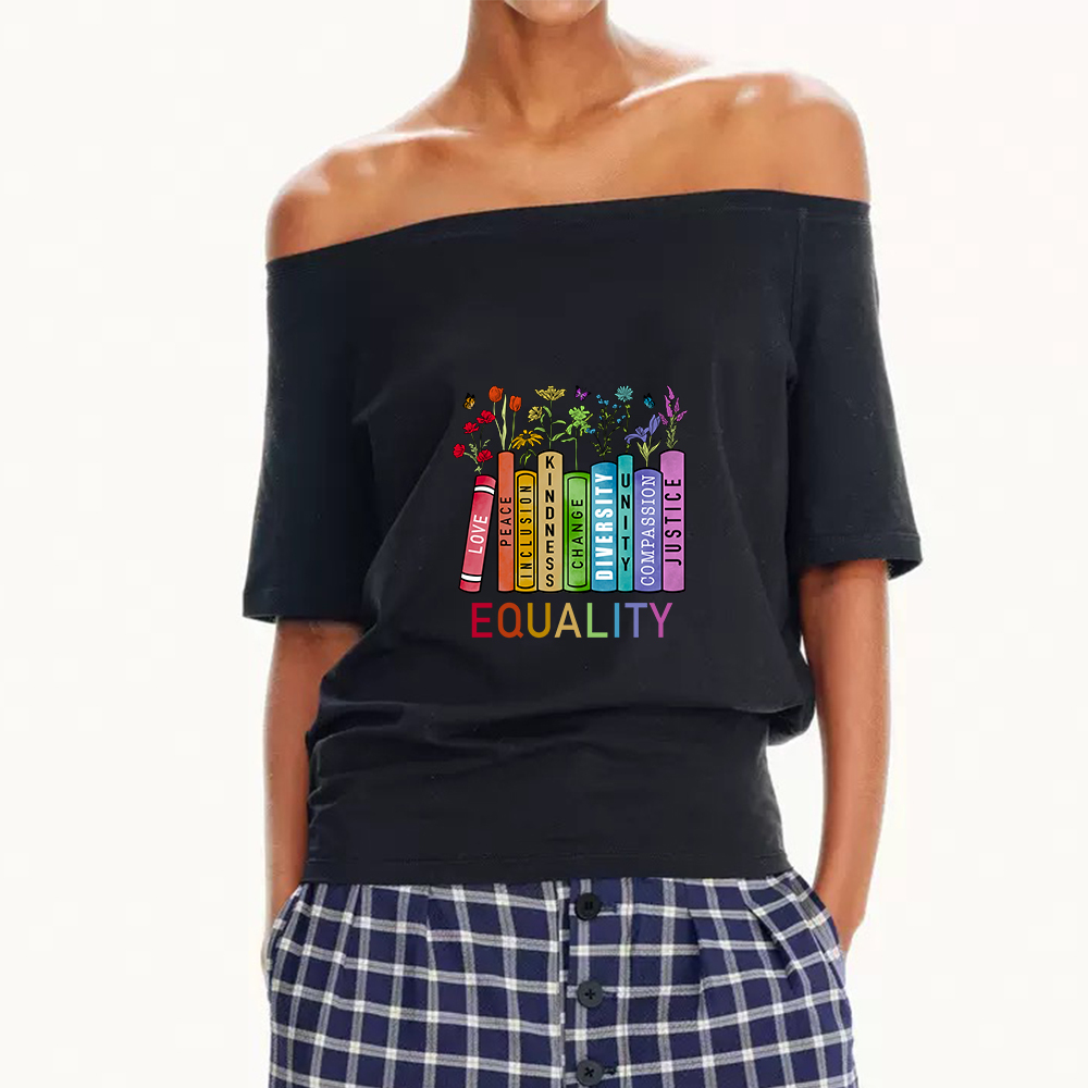 Pagewings Equal Rights Off Shoulder T-shirts