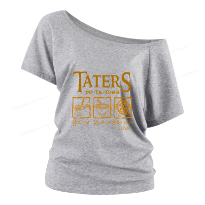 Pagewings Taters PoTaToes Women Off Shoulder T-shirts