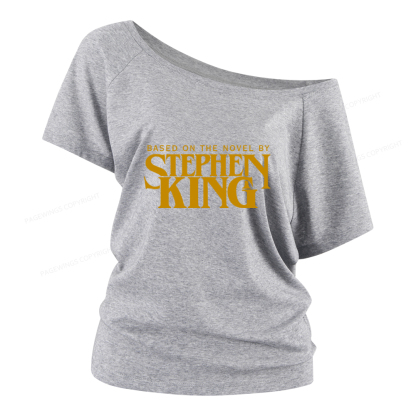 Pagewings Based On A Novel By Horror Writer Women Off Shoulder T-shirts