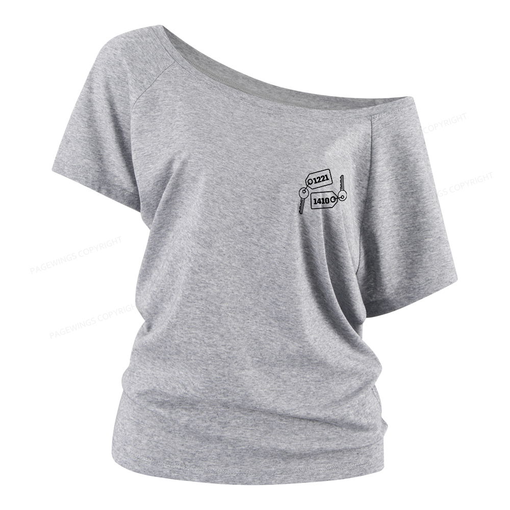 Pagewings Room Numbers Women Off Shoulder T-shirts